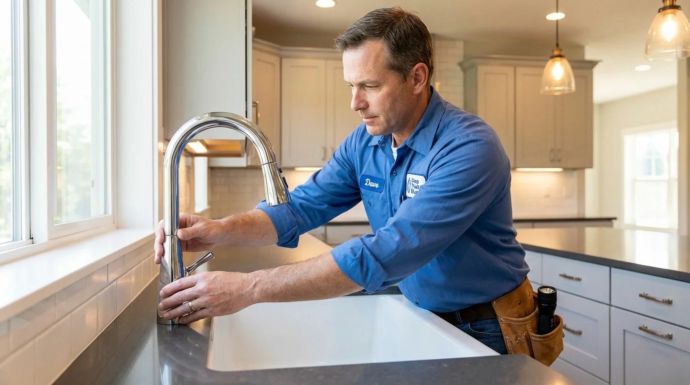Kitchen faucet installation by Johns Plumbing LLC in Whitehall